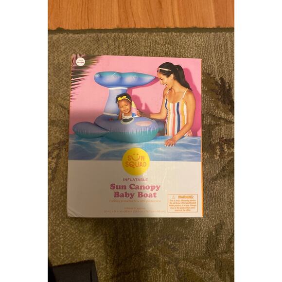 Inflatable Sun Canopy Baby Boat Narwhal - Picture 1 of 2